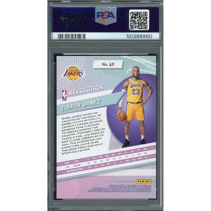 LeBron James 2018 Panini Revolution Basketball Card #40 Graded PSA 10 GEM MINT - 8'6" x 11'6"