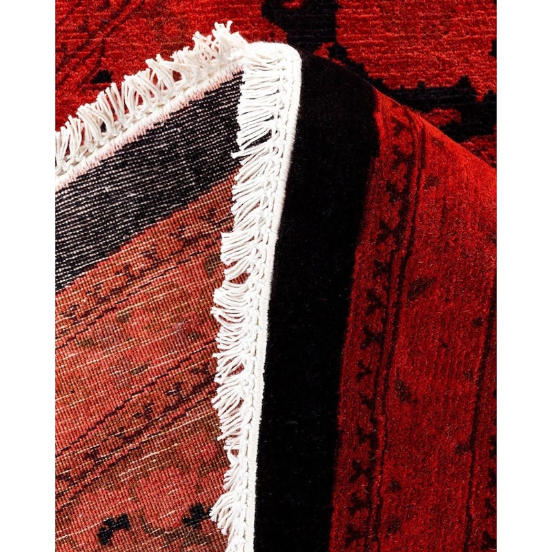 Fine Vibrance, One-of-a-Kind Hand-Knotted Area Rug - Orange, 8' 1" x 8' 1" - 8' 1" x 8' 1"