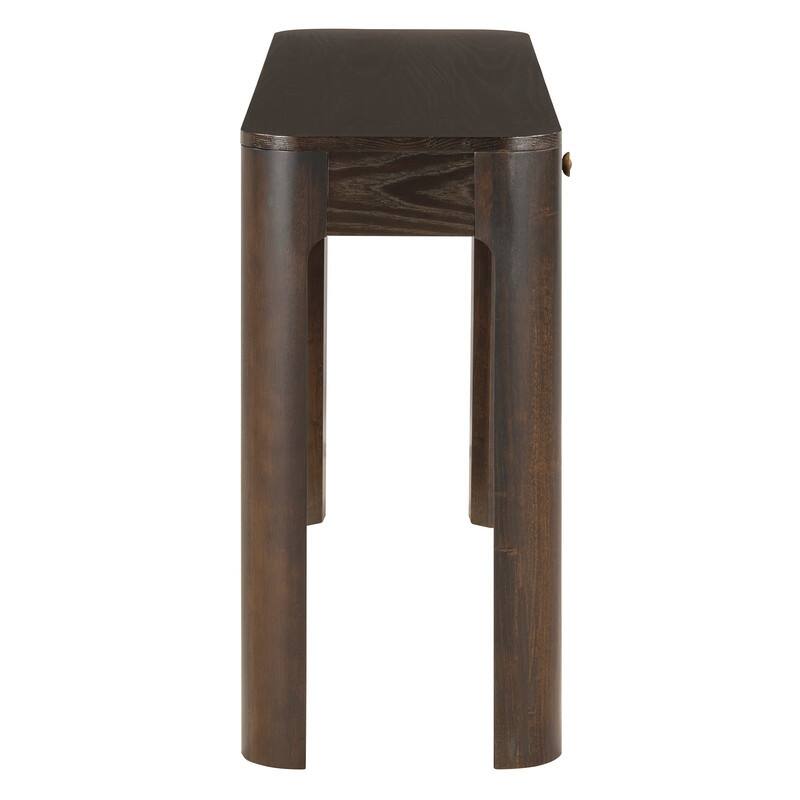 Rustic 52" Console Table with Drawers and Curved Legs for Entryway or Living Room Decor