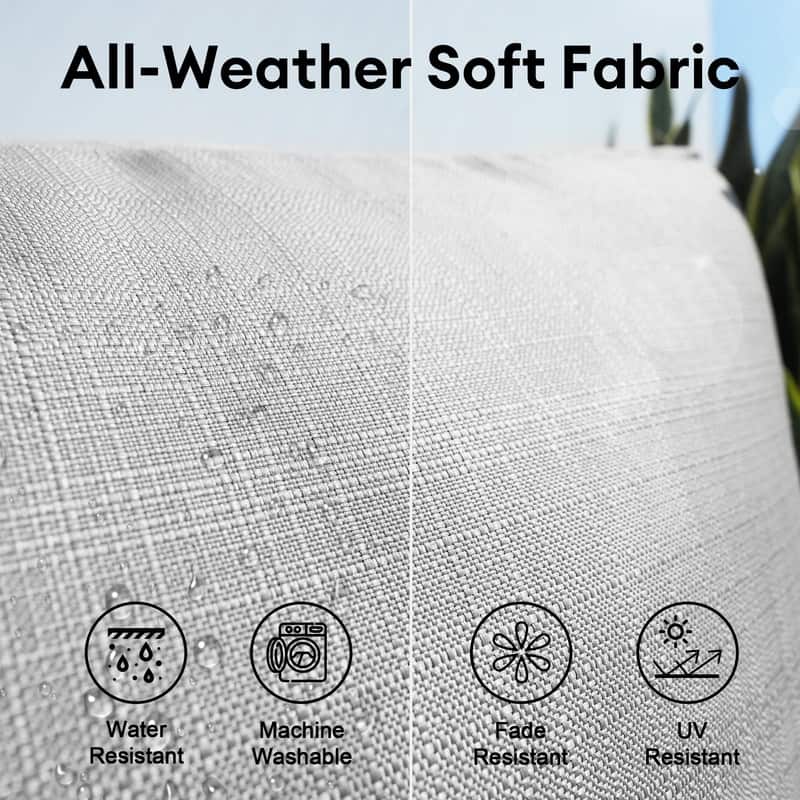 FINCATI Outdoor Cushion Cover Replacement Slipcover, Patio Seat Cover Available in Sizes 25.6" × 25.6"/ 27" × 27" (COVER ONLY!)