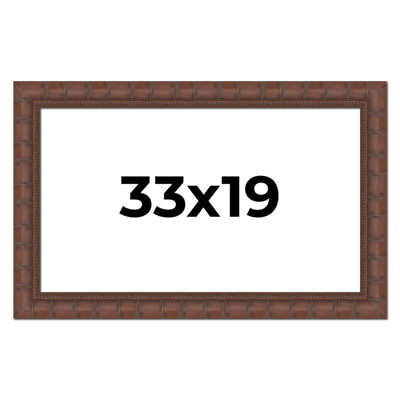 33x19 Frame Pewter Solid Wood Picture Frame Width 1.625 Inches | Interior Frame Depth 0.6875 Inches