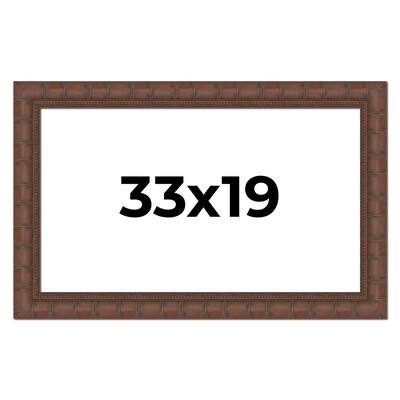 33x19 Frame Pewter Solid Wood Picture Frame Width 1.625 Inches | Interior Frame Depth 0.6875 Inches