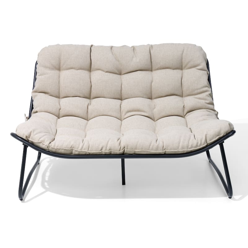 VredHom Double Papasan Loveseat Chair with Cushion Indoor Outdoor