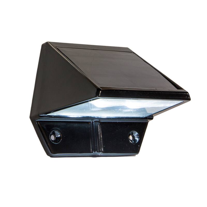 Classy Caps Black Aluminum Solar Deck and Wall Light (Set of 2)
