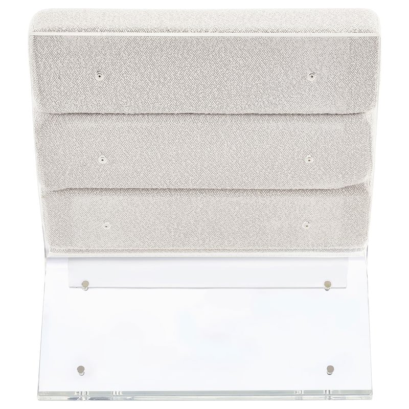 Serreta Boucle Upholstered Armless Acrylic Chair