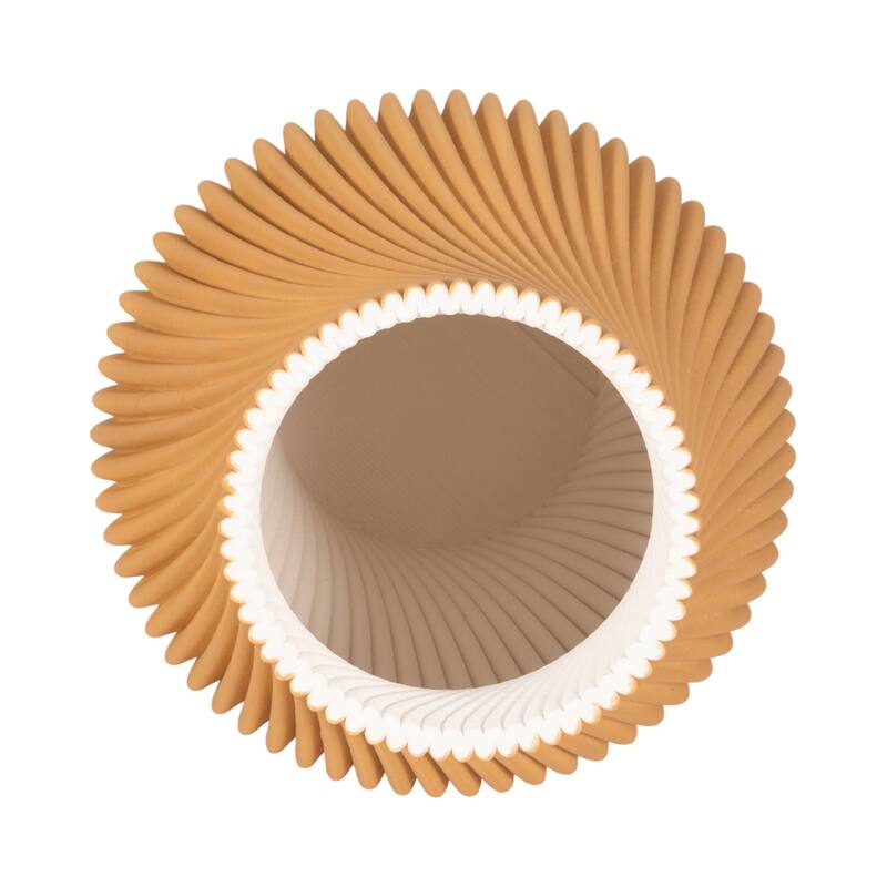 Sagebrook Home Seymour 3D Printed Vase, Apple Cinnamon, Novelty