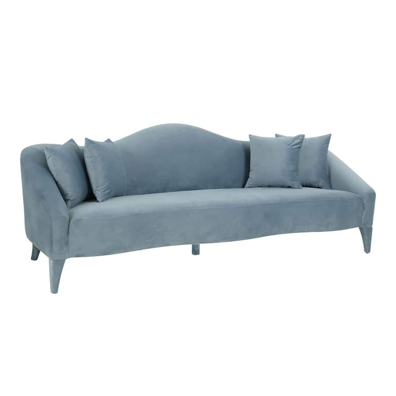 Naya Velvet Sofa - 96"W x 36.2"D x 34.3"H - 96"W x 36.2"D x 34.3"H
