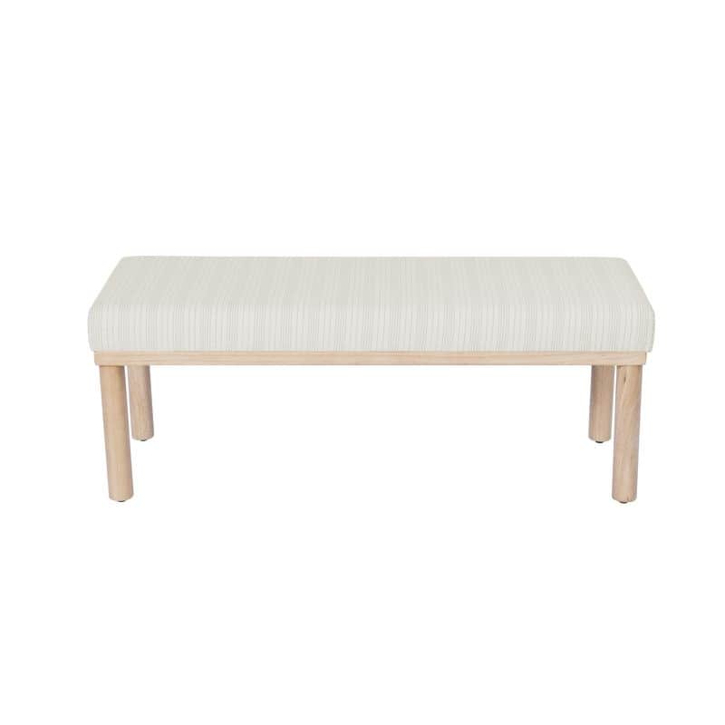 HomePop Oslo Upholstered Bench - Marigold Pinstripe