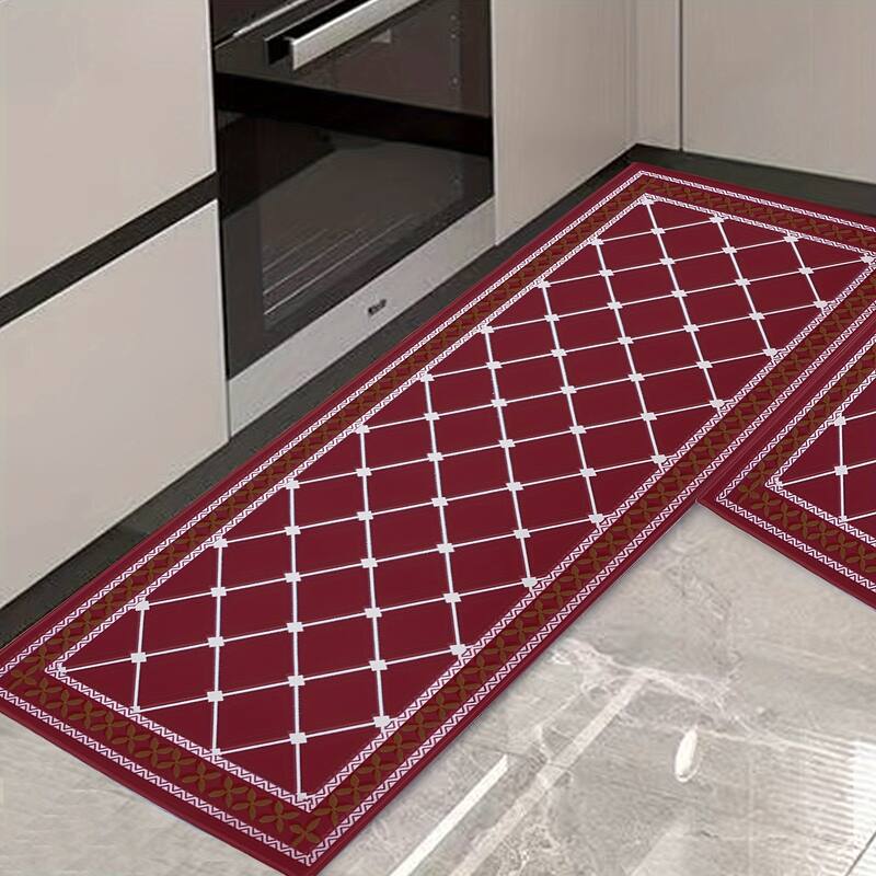 2 PCS Kitchen Mat, Cushioned Kitchen Rugs,19.7 X 31.5 In and 19.7 X 47.2In