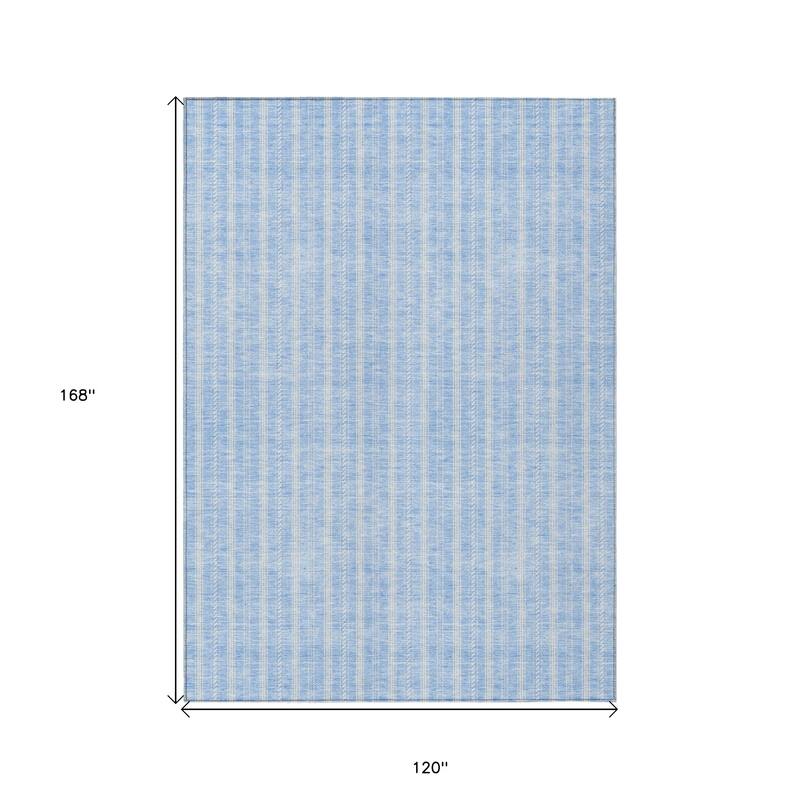 HomeRoots Striped Transitional Rectangle Outdoor Rug