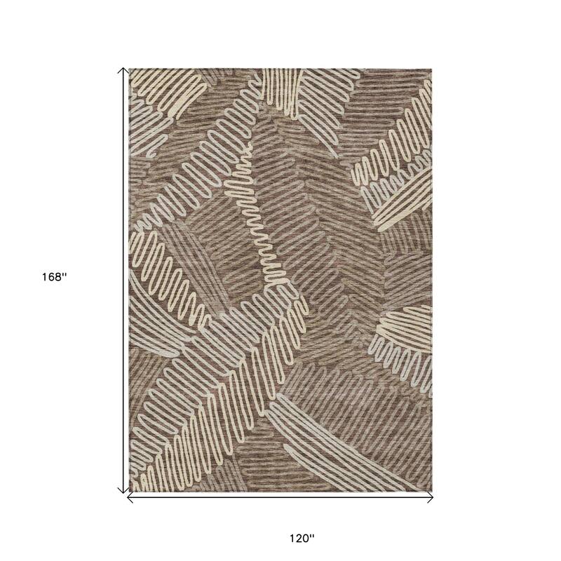 HomeRoots Floral Transitional Rectangle Outdoor Rug