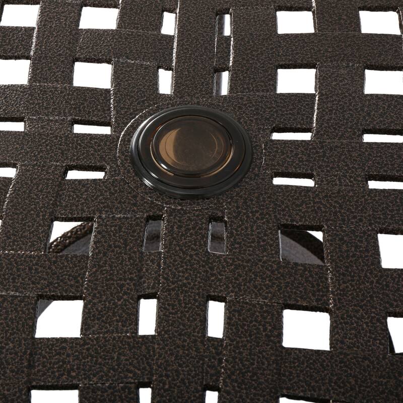 Hallandale Outdoor Cast Aluminum Square Bronze Dining Table (Only) by Christopher Knight Home - 37.00"L x 37.00"W x 29.53"H
