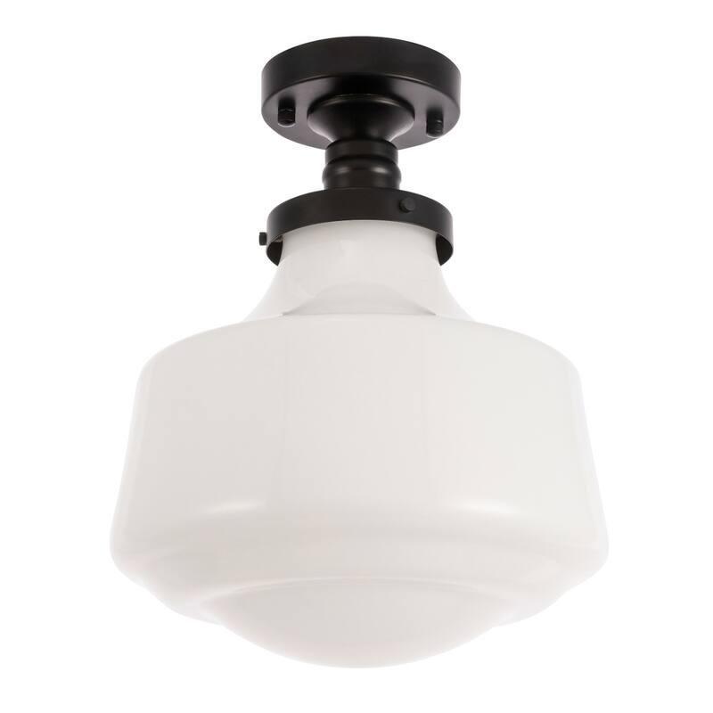 Copper Grove Limassol 1-light Frosted Glass Flush Mount