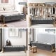 preview thumbnail 7 of 15, 66" Storage Bench King Size End of Bed with Double Lids and Gold Legs
