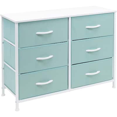 Dresser w/ 6 Drawers Furniture Storage Chest for Home, Bedroom