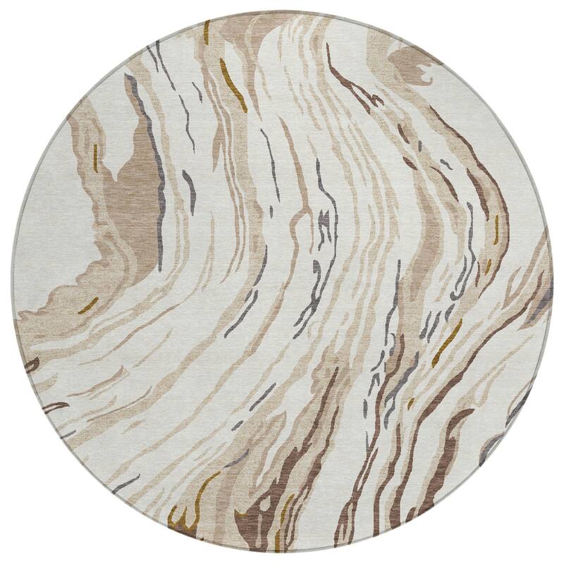 HomeRoots Abstract Transitional Rectangle Outdoor Rug