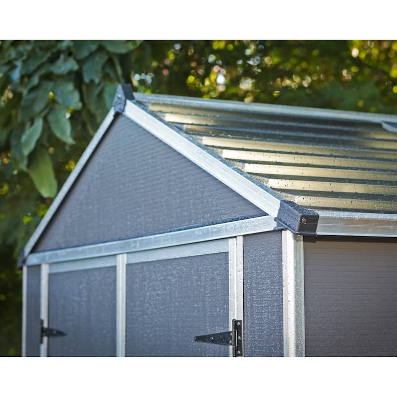 Rubicon Dark Gray Garden Storage Shed