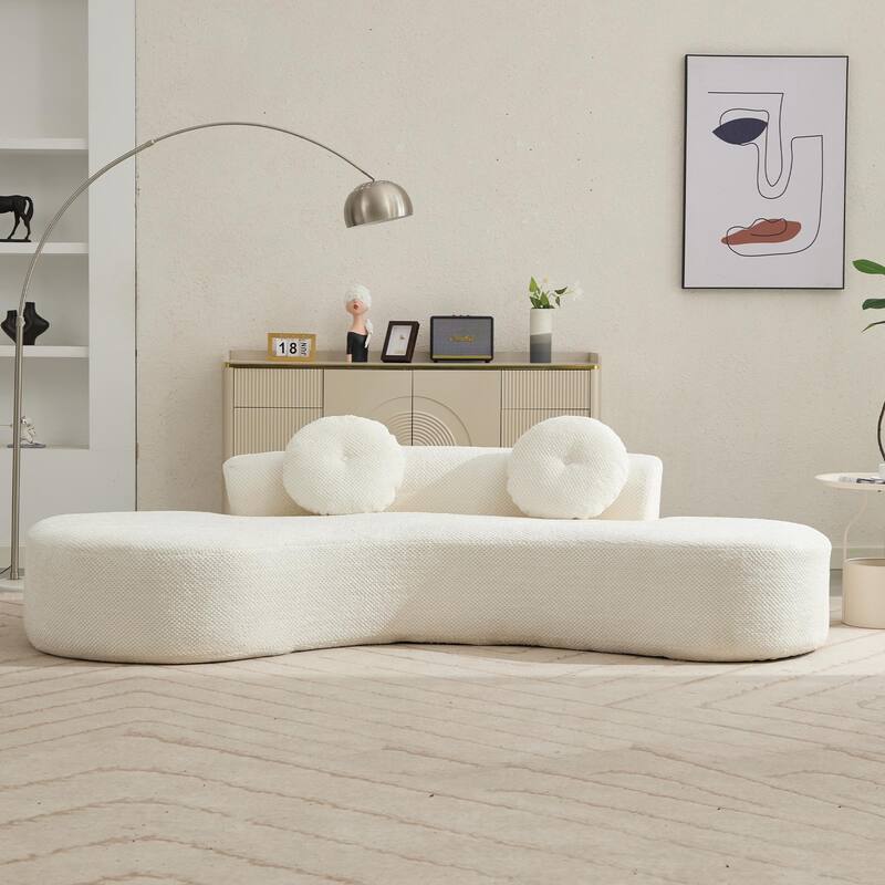 Corduroy Cloud Sofa with Pillows