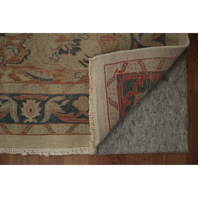 Hand Knotted Oriental 100% Wool Carpet Traditional Floral Beige & Ivories Ziegler Area Rug - 10' 7'' X 4' 11''