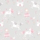 preview thumbnail 4 of 4, Galerie Wallcoverings Just 4 Kids 2 Unicorn Fairytale Non-woven Matte Wallpaper Roll 33 feet x 21 inches - Silver
