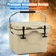 preview thumbnail 6 of 10, Costway 16 Quart Cooler Portable Ice Chest Leak-Proof 24 Cans Ice Box - 18"x13.5"x13" (LxWxH)