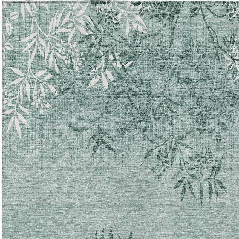 HomeRoots Floral Transitional Rectangle Outdoor Rug