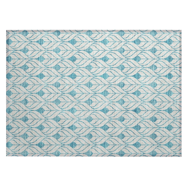 Machine Washable Indoor/ Outdoor Chantille Contempoary Geo Rug