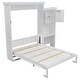 preview thumbnail 28 of 29, Queen Size Murphy Bed Folding Hideaway Wall Bed w/ Storage Shelves
