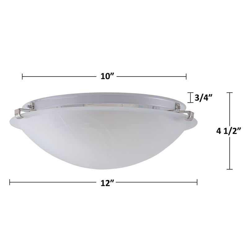 C Cattleya Flush Mount Ceiling Light with Clouded Glass