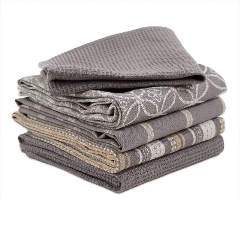 DII Assorted Kitchen Dishtowel & Dishcloths (Set of 5)