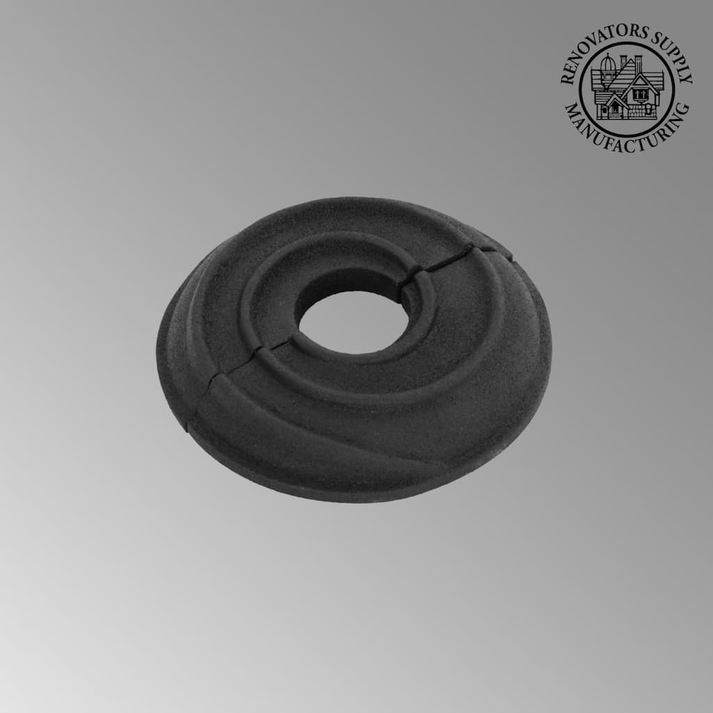 Black Aluminum Radiator Flange 0.5" (IPS) 0.8" ID 3.13" OD Escutcheon Plate Pipe Collar Cover Renovators Supply