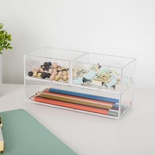 Martha Stewart Steel Mesh 3 Tier Stackable Desktop Letter Tray and File ...