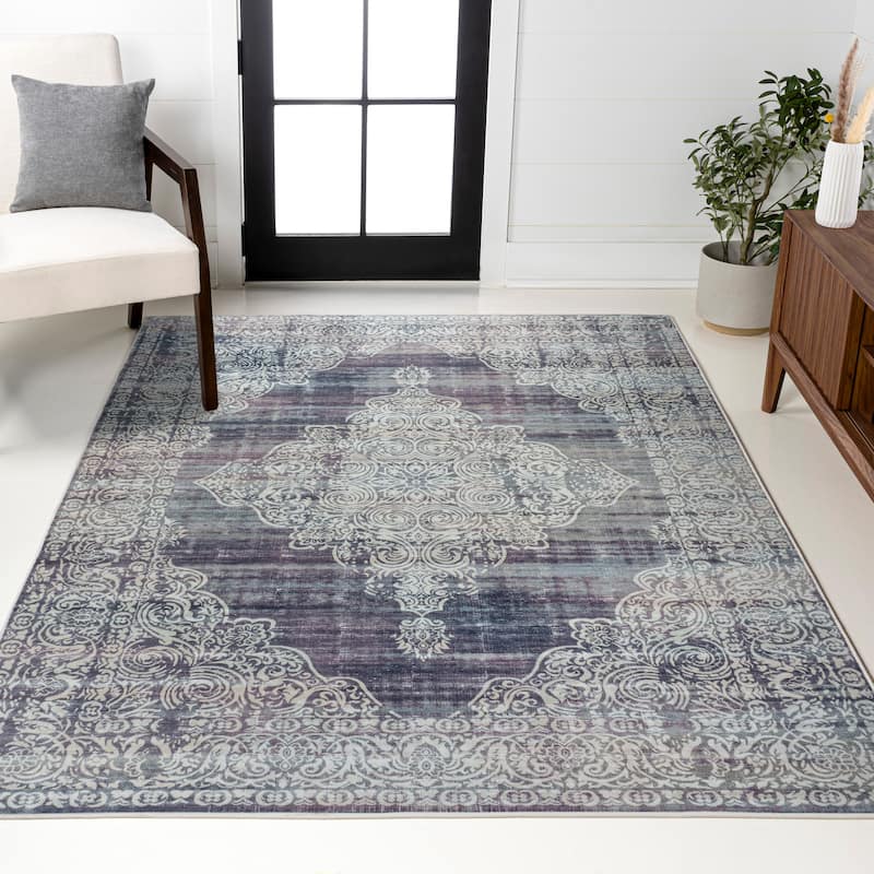 JONATHAN Y Asa Bohemian Medallion Machine Washable Area Rug