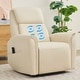 preview thumbnail 5 of 25, Oversized Faux Leather Massage Power Recliner with Two Pockets