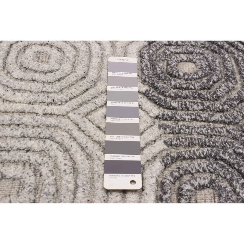 ECARPETGALLERY Hand-knotted Tangier Grey Wool Rug - 5'2 x 8'0