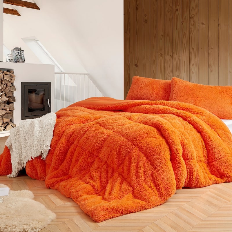 Alaskan Winters® - Coma Inducer® - Oversized Plush Comforter - Queen - Orange Tiger