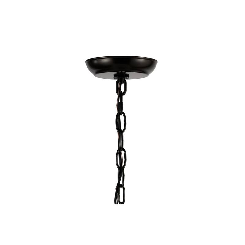 Lynn Moravian Star Metal/Clear Glass LED Pendant, by JONATHAN Y - 1 Light