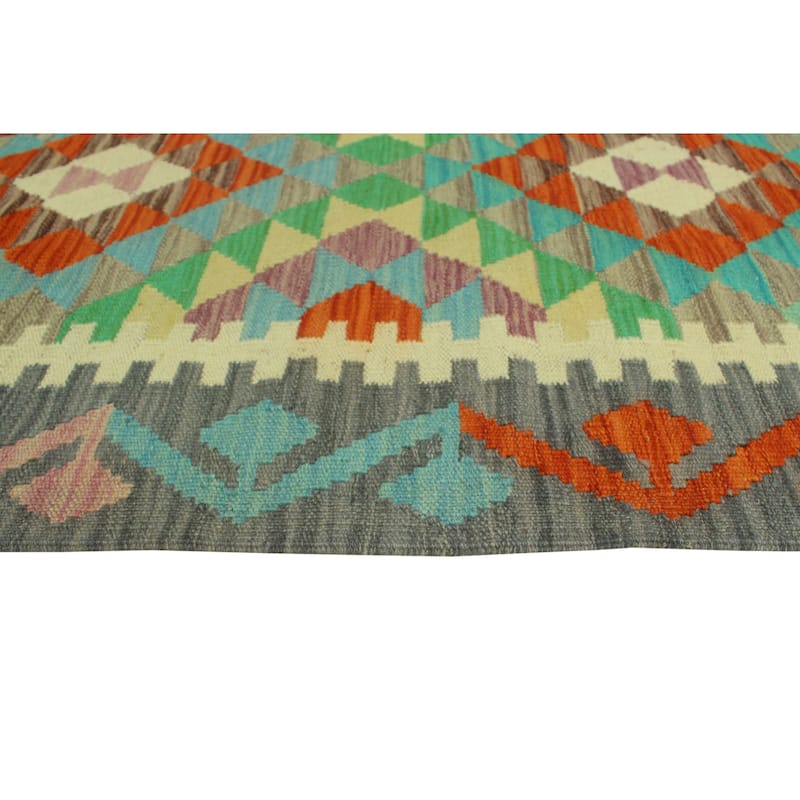 Sangat Flatweave Elyssa Red/Ivory Runner - 2'9" x 8'5"