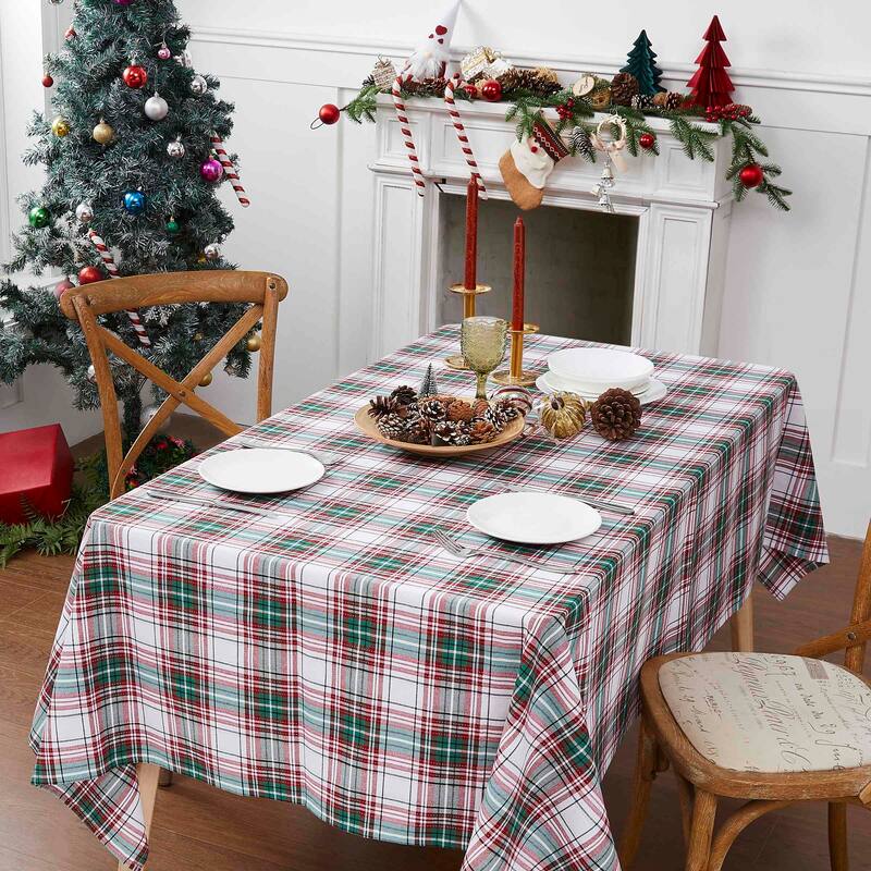 Avanti Linens Holiday Plaid 52" X 70" Tablecloth