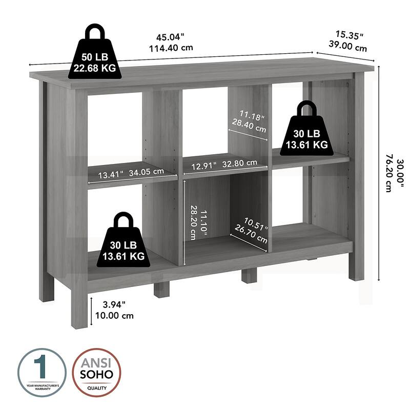 Broadview 6 Cube Organizer by Bush Furniture