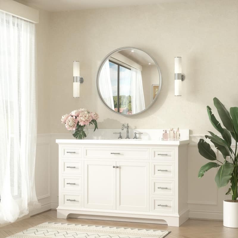Keonjinn Round Framed Bathroom Wall Mirrors