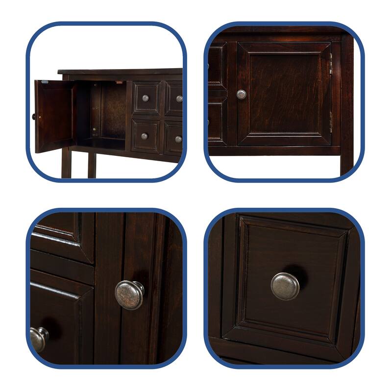 Buffet Sideboard Console Table with Bottom Shelf