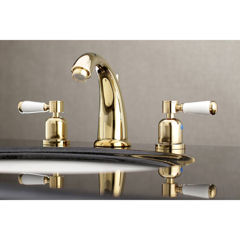 Kingston Brass Paris 1.2 GPM Widespread Bathroom Faucet with Porcelain