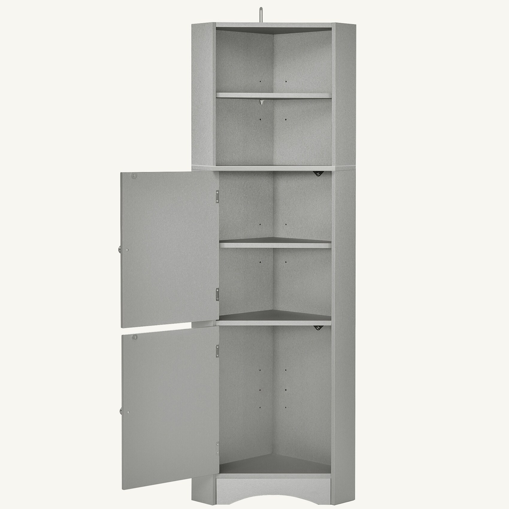 Wood Tall Bathroom Linen Cabinet Small Bathroom Storage Corner Floor Cabinet  with Doors and Shelves Toilet Paper Holder - Bed Bath & Beyond - 37362469