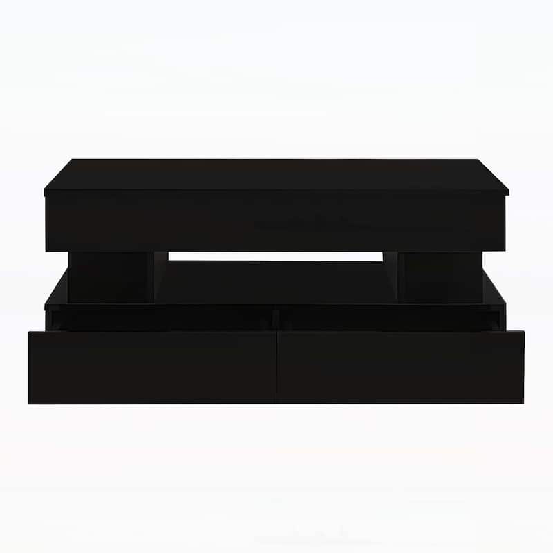 Modern Coffee Table with Adequate Hidden Compartment,with 2 Drawers