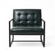 Glitzhome 31.50"H Mid-Century PU Leather Tufted Accent Chair