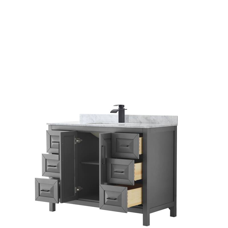 Daria 48-inch Single Vanity, Marble Top, No Mirror