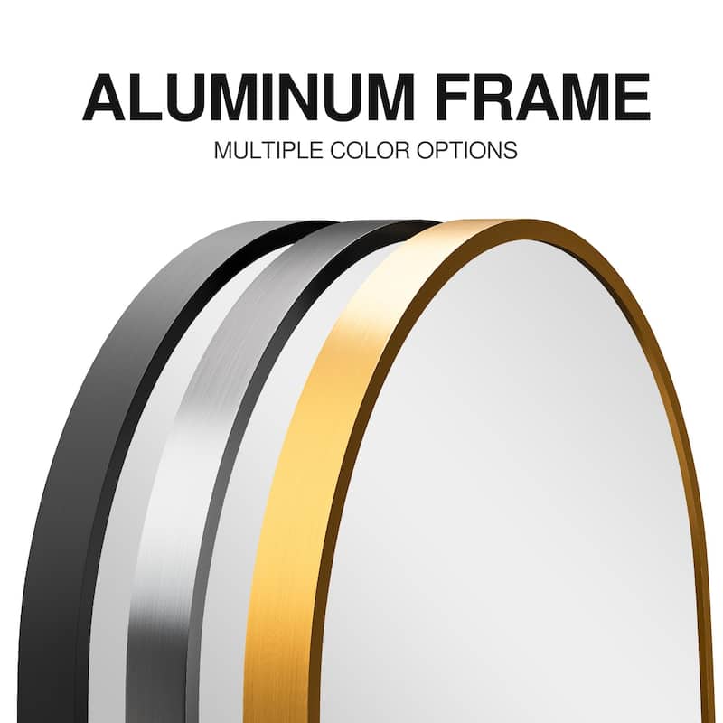 Modern Thin Frame Wall-mounted Vanity Mirror (Set Of 2） - 47*22