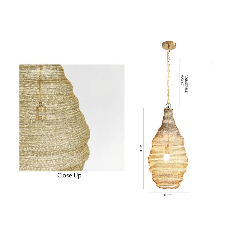 1 Light Gold Powder Chain Basket Light