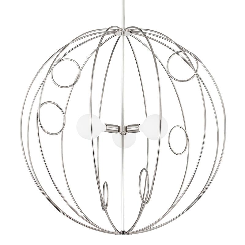 Mitzi by Hudson Valley Alanis 3-light LED Pendant - Polished Nickel